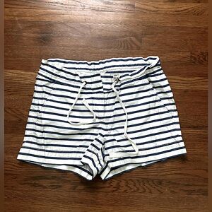 J. Crew Navy and White Striped Shorts